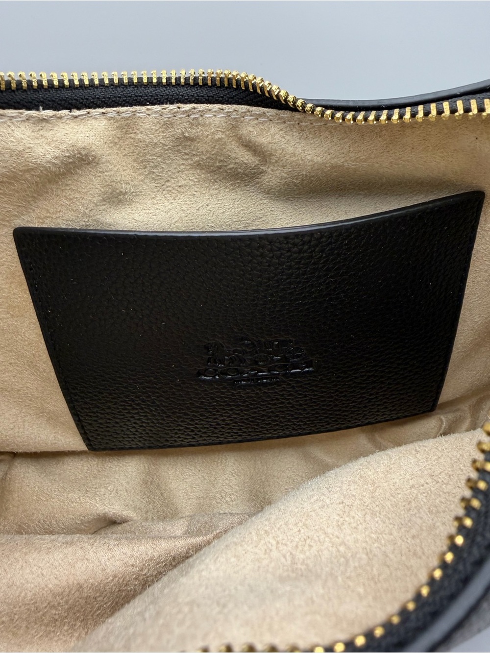 COACH Black Cherry-Print Mini Hobo Bag with Pink Accents - Picture 5 of 5